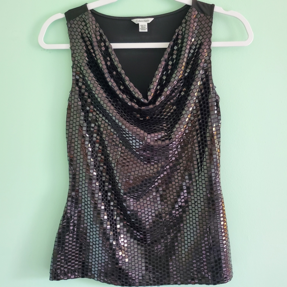 NWOT Calvin Klein Shimmery Top XS